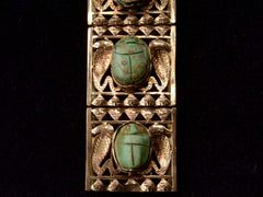 thumbnail of 1890s Egyptian Revival Scarab Bracelet (close up view)