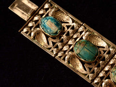 thumbnail of 1890s Egyptian Revival Scarab Bracelet (side view)
