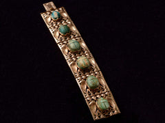thumbnail of 1890s Egyptian Revival Scarab Bracelet (profile side)