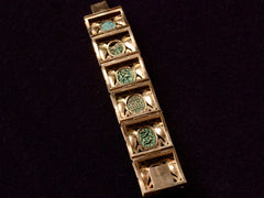 thumbnail of 1890s Egyptian Revival Scarab Bracelet (bottom view)