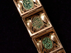 thumbnail of 1890s Egyptian Revival Scarab Bracelet (backside)