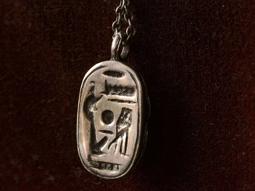 Vintage Scarab Pendant Necklace (backside)