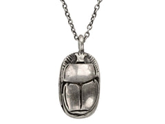 thumbnail of Vintage Scarab Pendant Necklace (on white background)