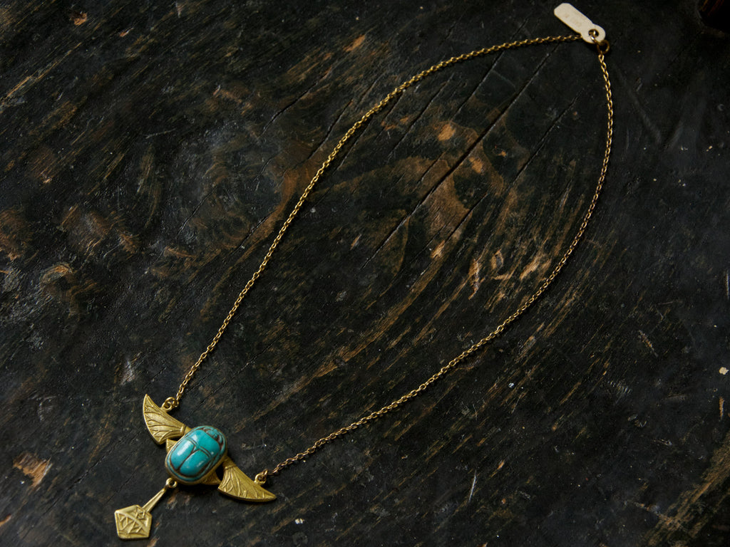 1920s French Scarab Necklace