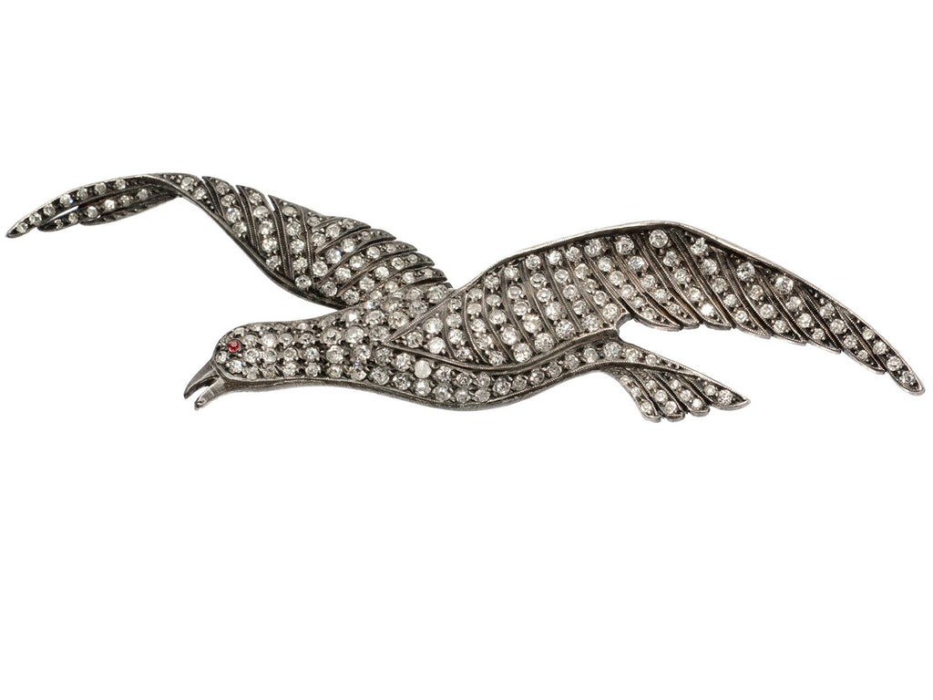 c1900 Seagull Brooch (on white background)