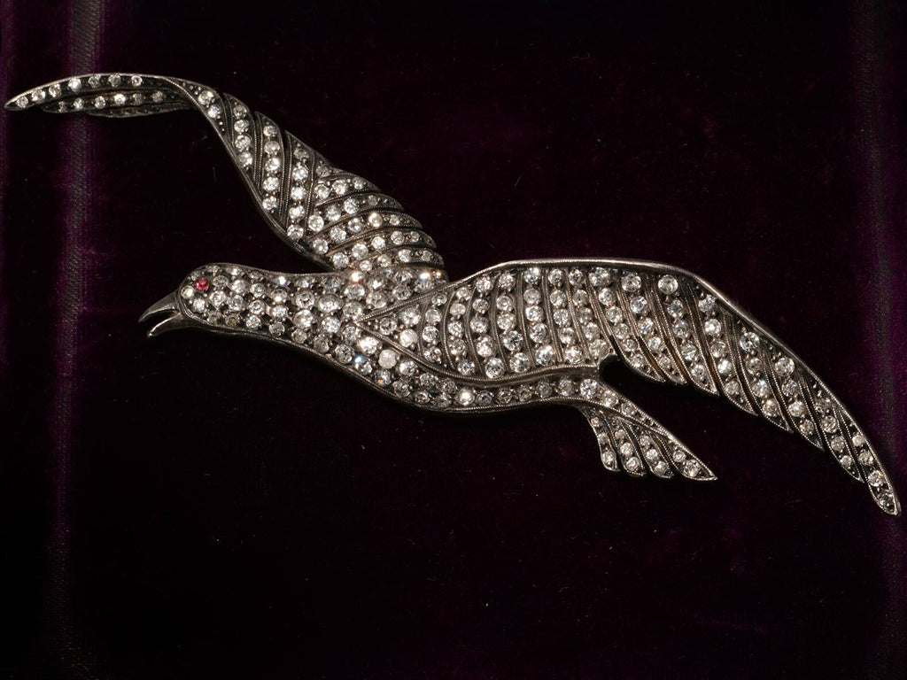 c1900 Seagull Brooch (on black background)