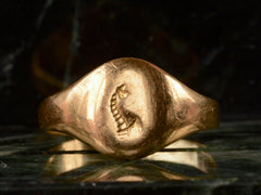 1890s Seahorse Signet Ring