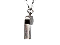 thumbnail of Vintage Silver Whistle Necklace (on white background)