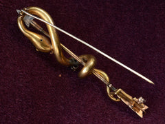 thumbnail of c1890 Snake & Arrow Brooch(backside detail view)