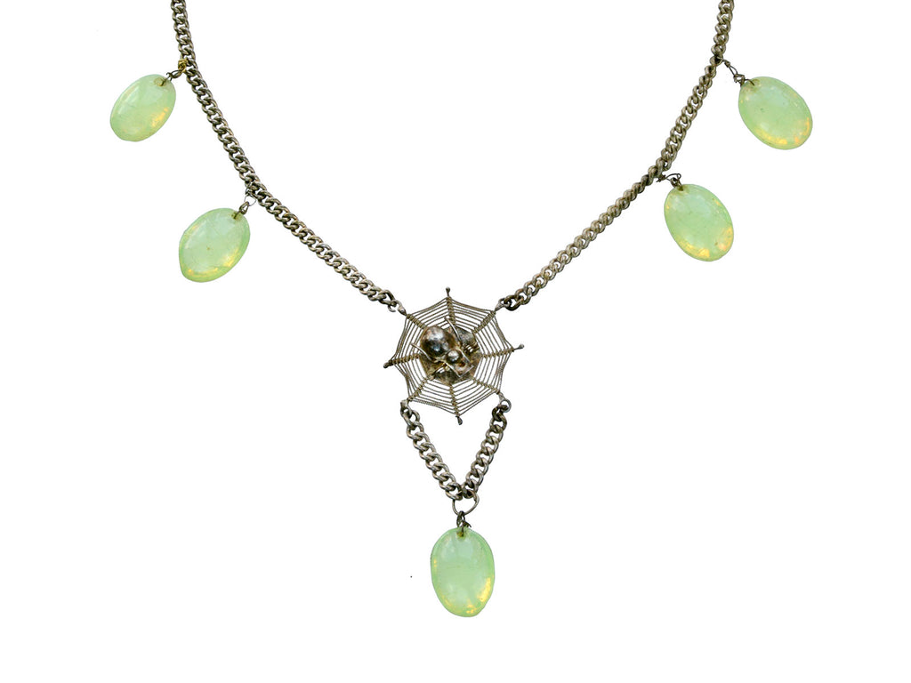 1920s Spider Web Necklace (on white background)