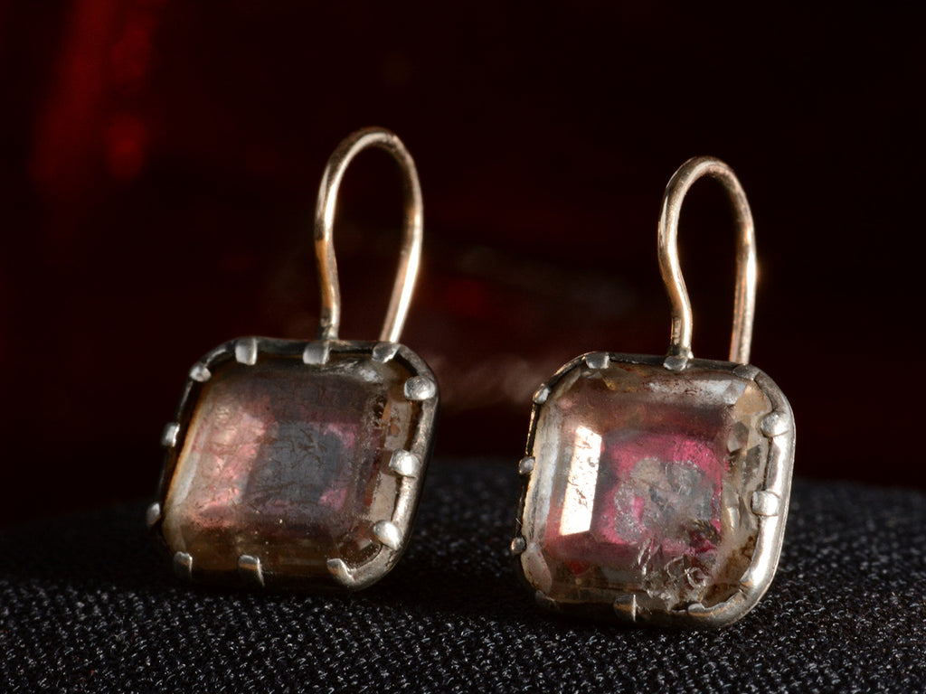 c1700 Stuart Crystal Earrings (side view)