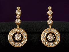 c1900 Diamond Drop Earrings