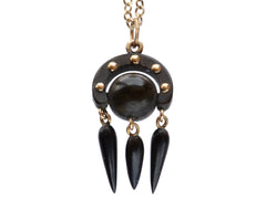 thumbnail of c1870 Victorian Vulcanite Pendant (on white background)