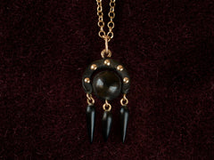 thumbnail of c1870 Victorian Vulcanite Pendant (detail)