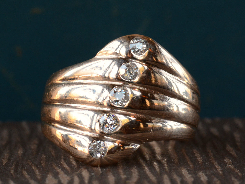 1890s Art Nouveau Wave Ring (detail)