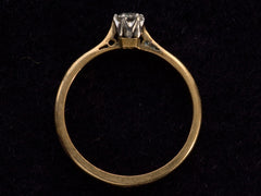 thumbnail of Side profile view of c1900 0.19ct Diamond Solitaire (on dark background)