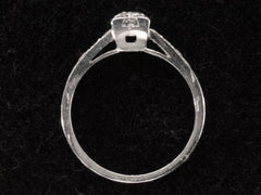 thumbnail of Side profile view of c1930 0.50ct Diamond Engagement Ring in Platinum (shown on dark background)