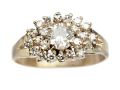thumbnail of c1950 Diamond Cluster Ring (on white background)