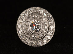 thumbnail of c1920 Art Deco Diamond Cluster Ring (front detail on black background)