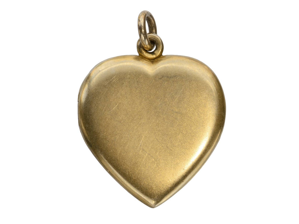 c1910 Gold Heart Locket (on white background)