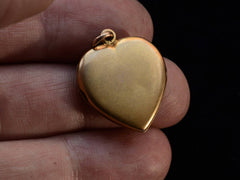 thumbnail of c1910 Gold Heart Locket (on hand for scale)