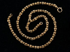 thumbnail of c1890 Gold Locket Chain (on black background)