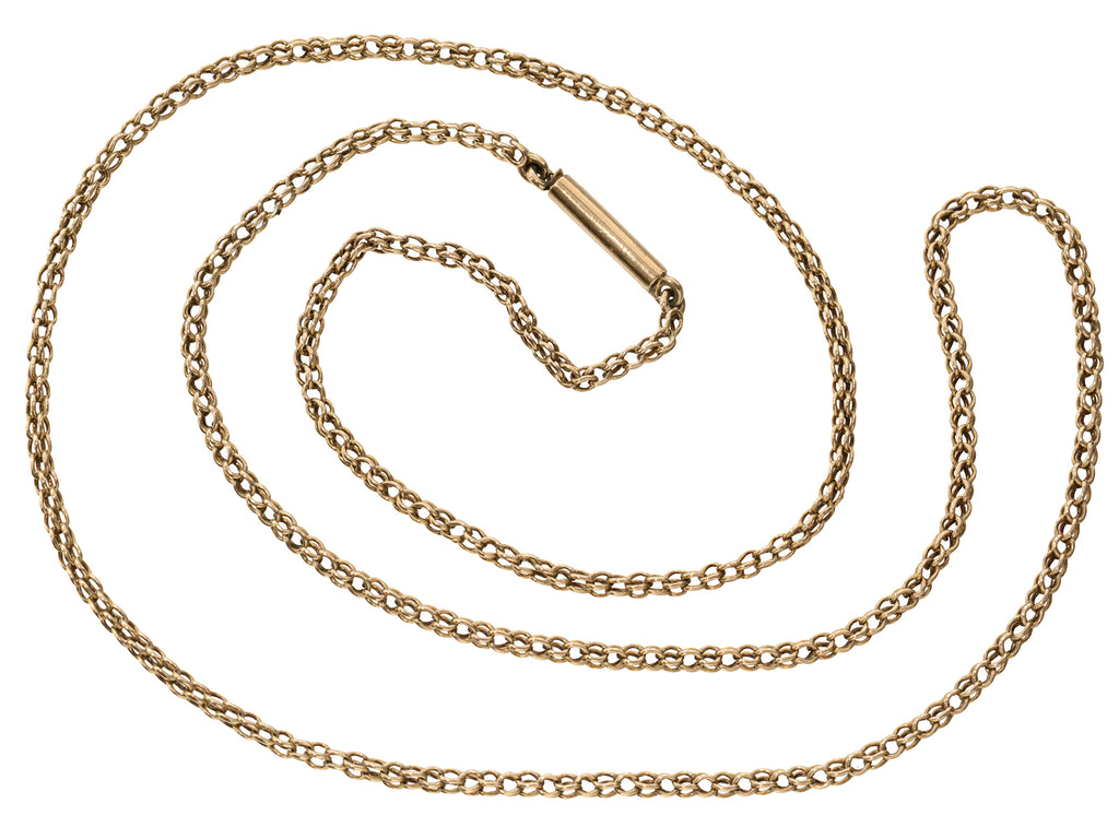 c1890 Victorian 10K Chain (shown spiraled on white background)