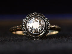 thumbnail of Front view of c1900 1.30ct Engagement Ring (shown on dark background)