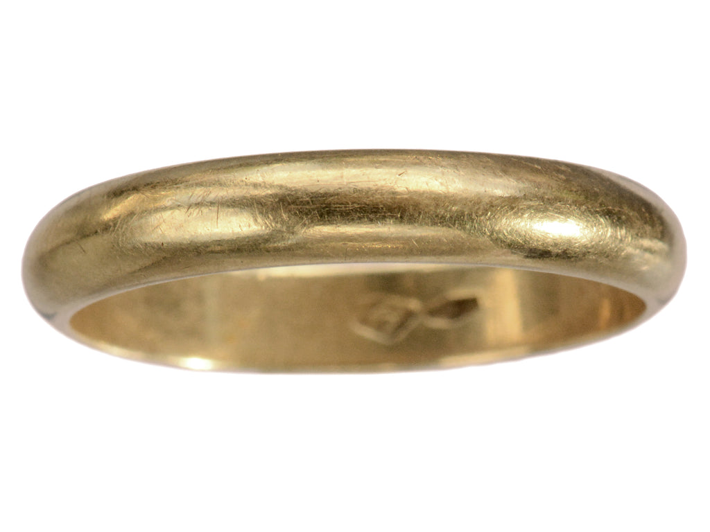 c1950 4.0mm 18K Yellow Gold Wedding Band (on white background)