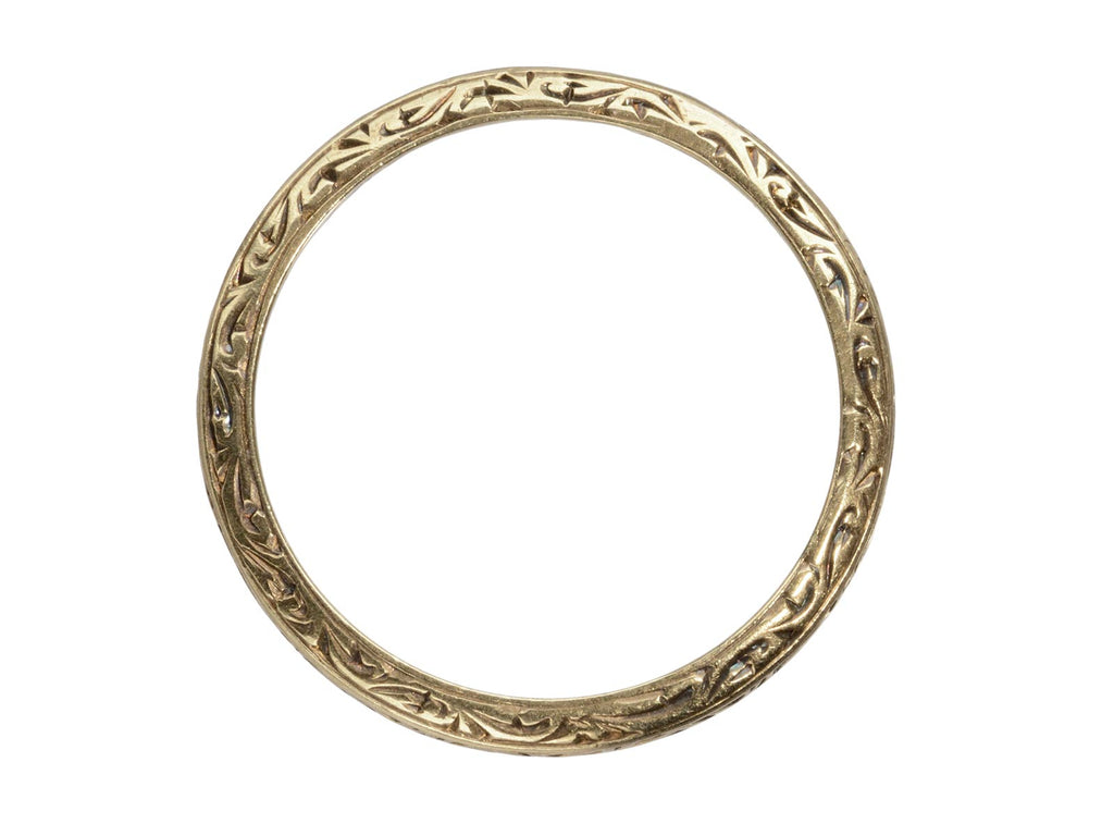 1919 Decorated 14K Band (on white background)