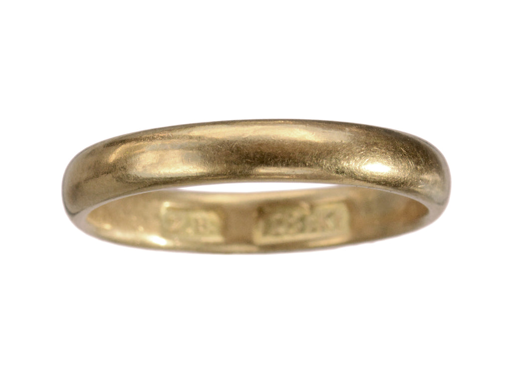 1933 3.2mm 18K Yellow Gold Rounded Band (on white background)