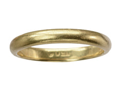 thumbnail of A rounded 18K yellow gold wedding band shown on white background. A faint "750" mark is visible inside the band.