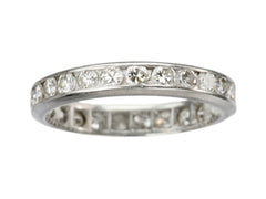 thumbnail of c1950 Diamond Eternity Band in Platinum Channel Setting (on white background)