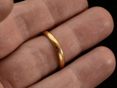 thumbnail of c1950 22K Gold Band (on finger for scale)