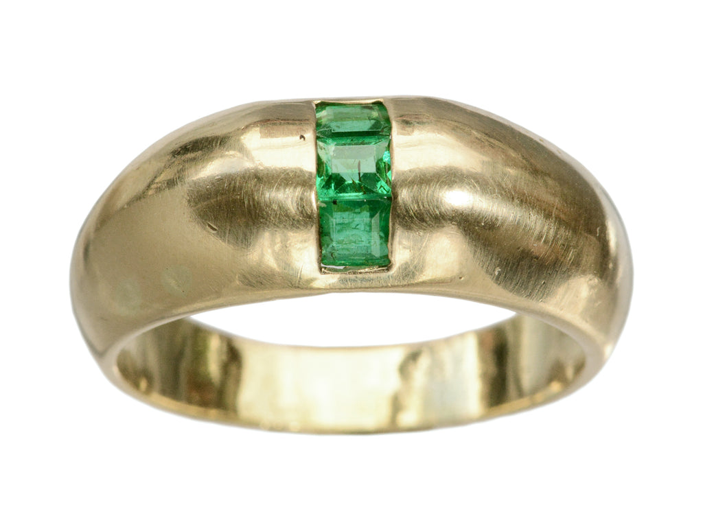 c1980 Emerald Dome Ring (on white background)