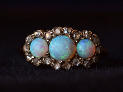 thumbnail of c1890 Opal & Diamond Ring (on black background)
