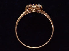 thumbnail of Side profile c1890 Sapphire & Diamond Ring in Rose Gold (on black background)