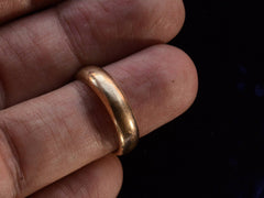 thumbnail of c1900 5.0mm Gold Band (on finger for scale)