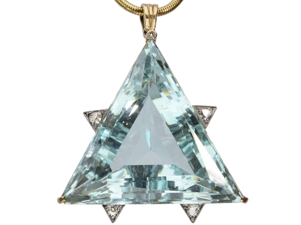 1940s Massive Aqua Pendant (on white background)