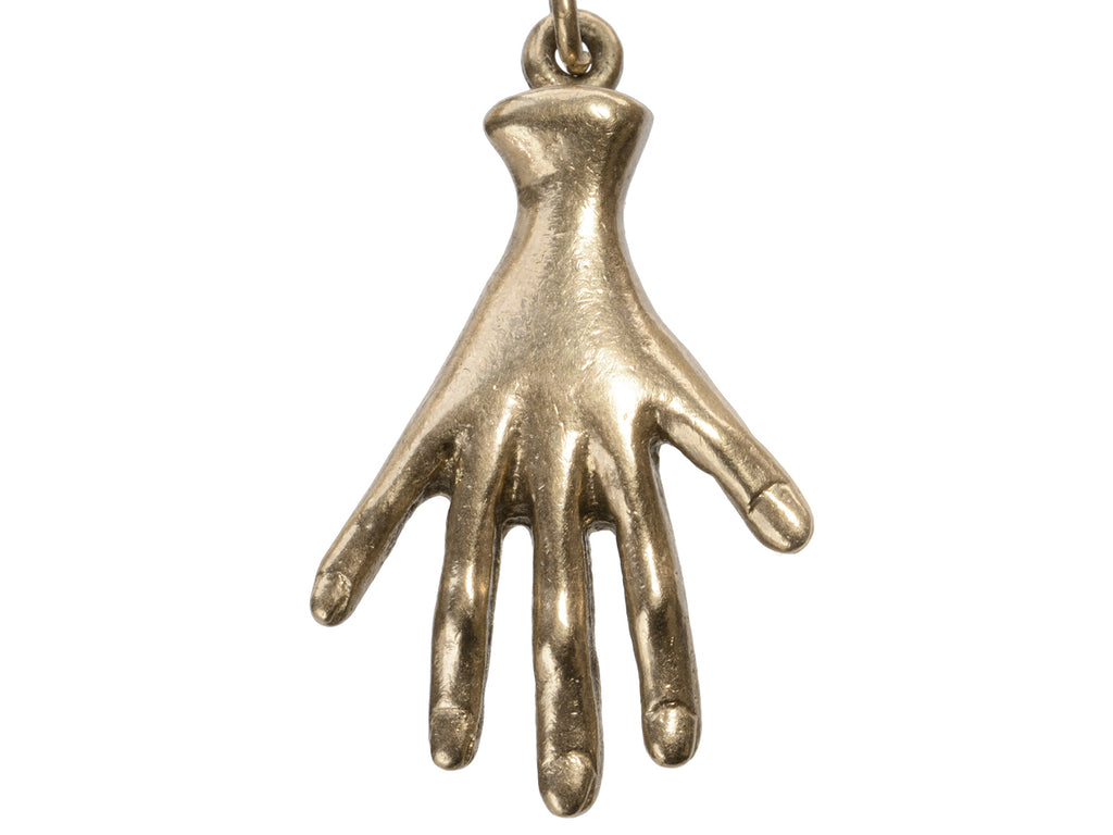1976 Gold Hand Pendant (on white background)