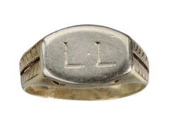 c1920 Deco "LL" Signet Ring