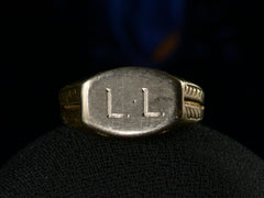 c1920 Deco "LL" Signet Ring