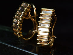 thumbnail of c1980 Diamond Baguette Earrings (side view)