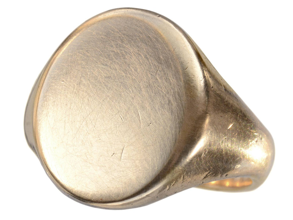 c1910 Gold Signet Ring (on white background)