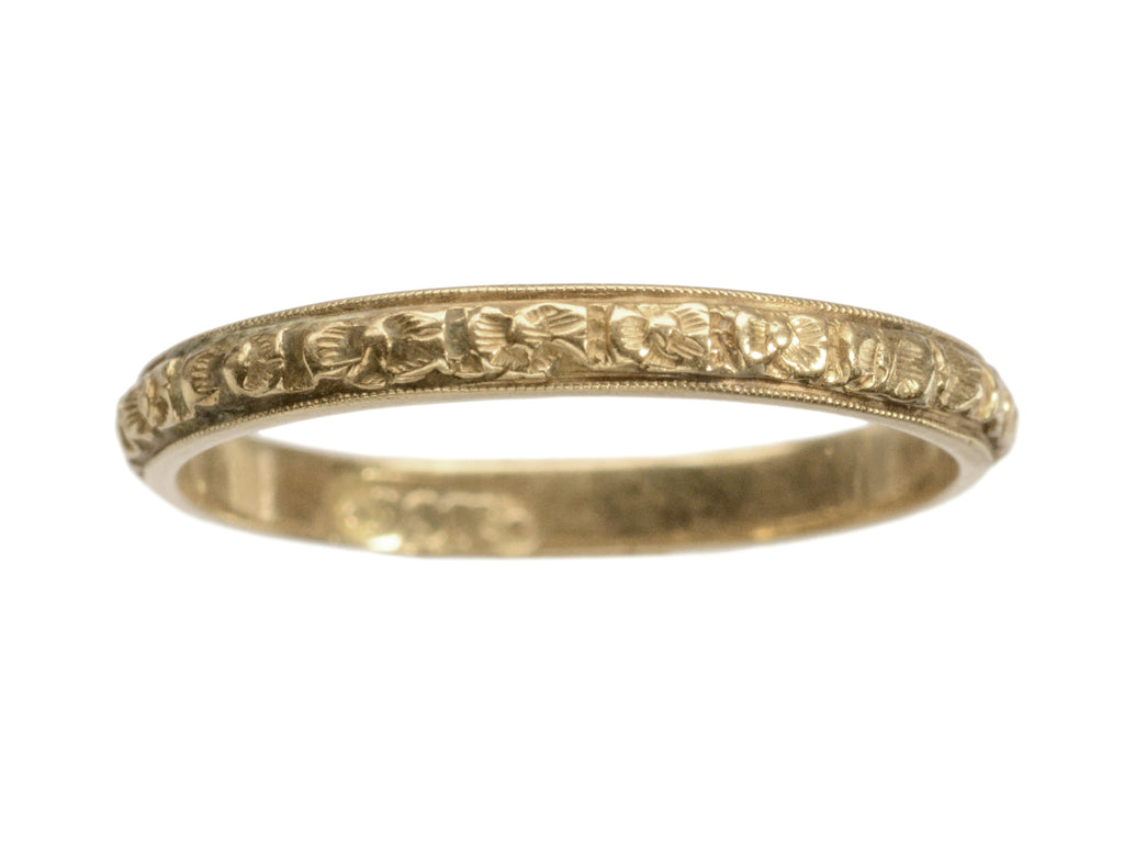 c1920 18K Blossom Band (on white background)