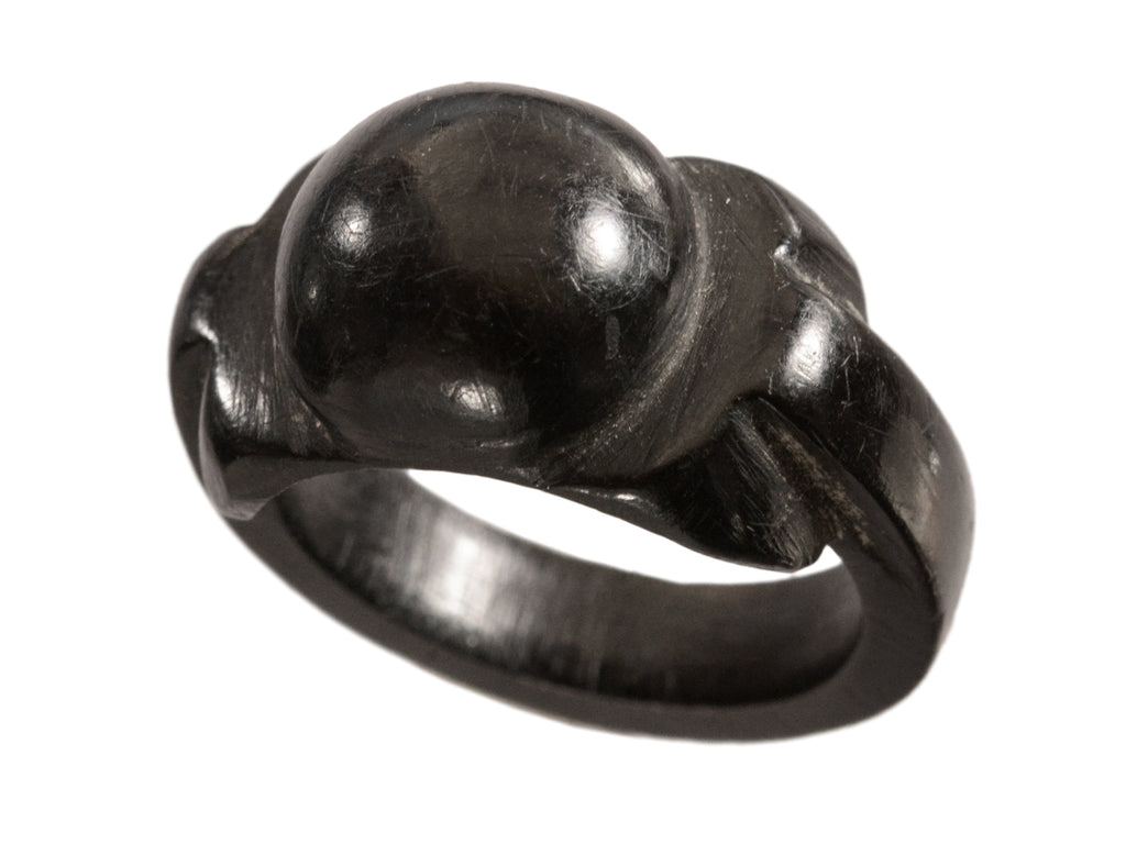 c1880 Black Bog Oak Ring (on white background)