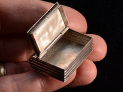 thumbnail of c1920 Book Pill Box (shown open)