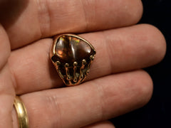 thumbnail of c1970 Brown Opal Ring (on finger for scale)