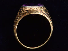 thumbnail of c1920 Amethyst Signet Ring (profile view)