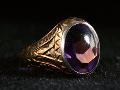 thumbnail of c1920 Amethyst Signet Ring (side view)